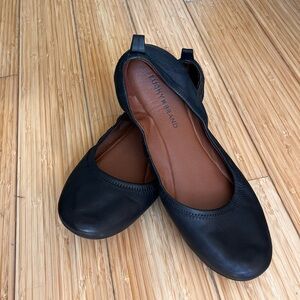 Lucky Brand Black Emmie Ballet Leather Flat